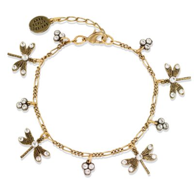 Spring Skimmer Fresh Crystal Drop Dragonfly Bracelet