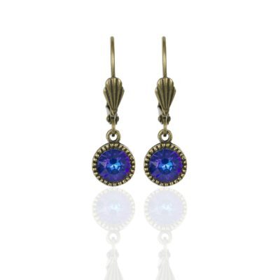 Royal Red DeLite Brass Drop Earrings