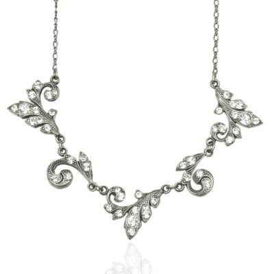 Small Crystal Vine Collar Necklace
