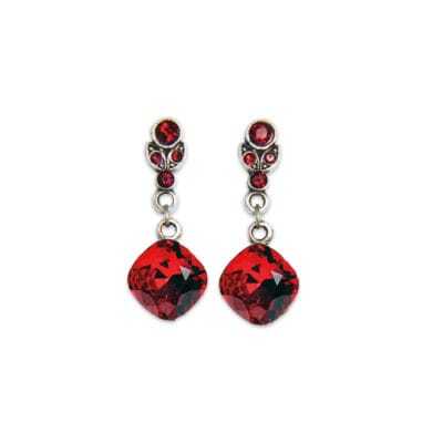 Rowan Red Crystal Earrings