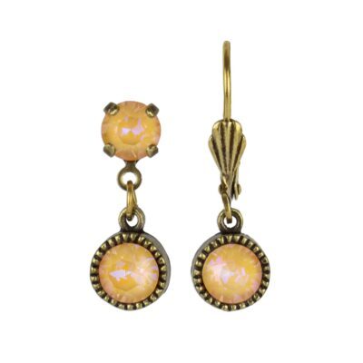 Peach Delite Brass Drop Earring