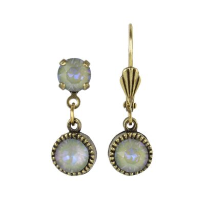 Serene Grey DeLite Brass Drop Earrings