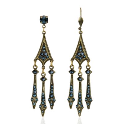 Clara Montana Blue Crystal Statement Earrings