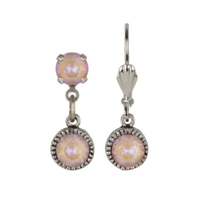 Dusty Pink DeLite Drop Silver Earrings