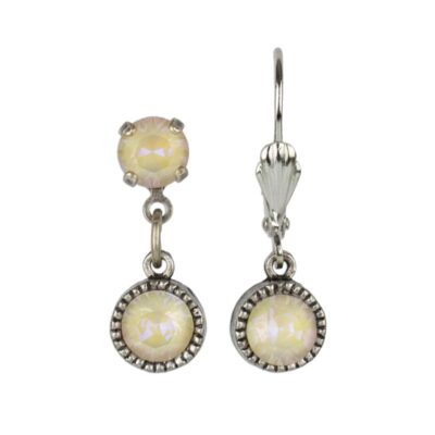 Ivory Cream DeLite Drop Silver Earrings