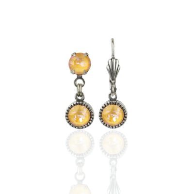 Peach DeLite Drop Silver Earrings