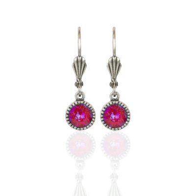 Royal Red DeLite Silver Drop Earrings