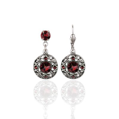 Lillian Red Crystal Earrings