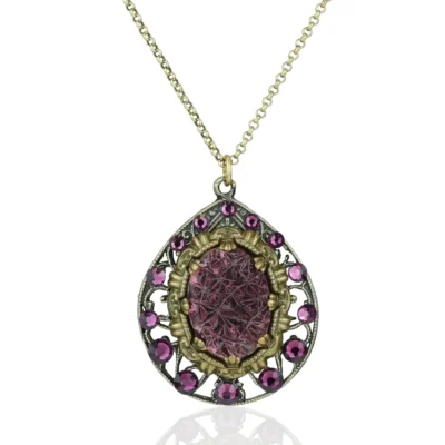 Anne's Vault Forever Filigree Amethyst Crystal Necklace
