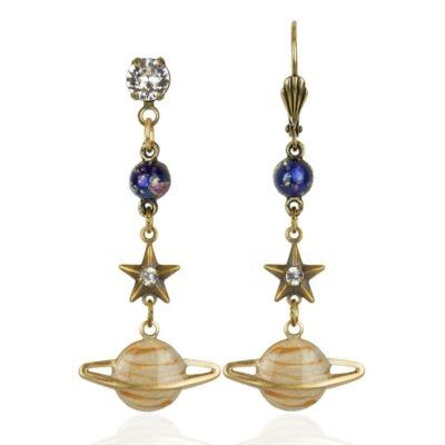 Celestial Bodies Crystal Galaxy Charm Earrings