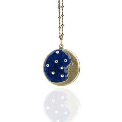 Man on the Moon Crystal Necklace
