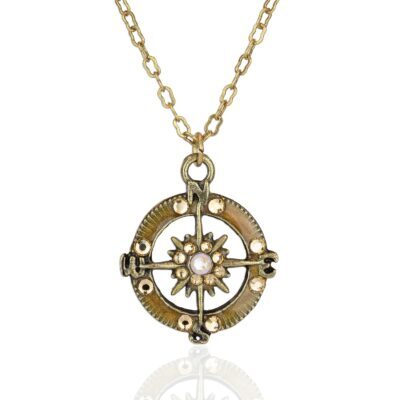 Wanderlust Crystal Compass Necklace