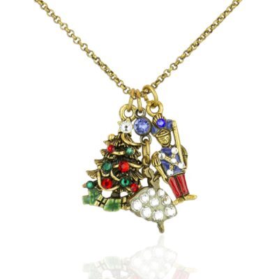 "Gift of a Dream" Crystal Nutcracker Jumble Charm Necklace