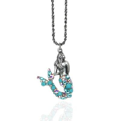 Believe Crystal Mermaid Necklace