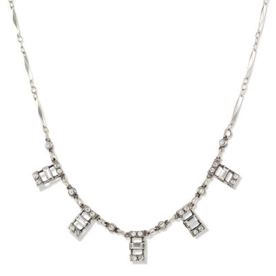 Vintage Style Art Deco Nostalgia Crystal Necklace