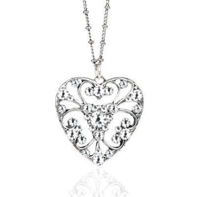 Juliet Crystal Heart Necklace