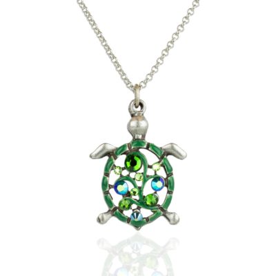 Chelonia Crystal Sea Turtle Necklace