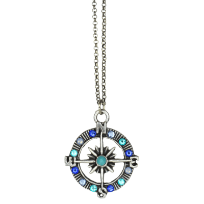 Amelia Crystal Compass Necklace