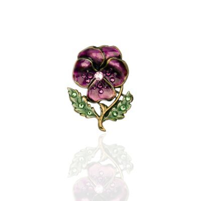 Mia Crystal Pansy Brooch