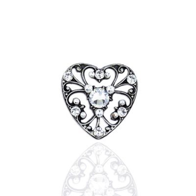 Clara Crystal Heart Pin