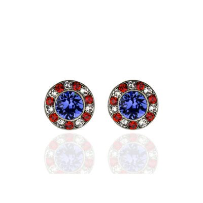 Americana Crystal Halo Earrings