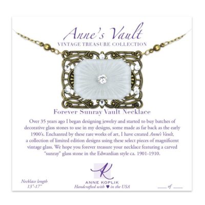 Forever Sunray Vault Necklace by Anne Koplik Designs jewelry, handcrafted brass necklaces made in Brewster NY