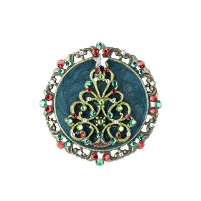 Classic Christmas Tree Crystal Pin