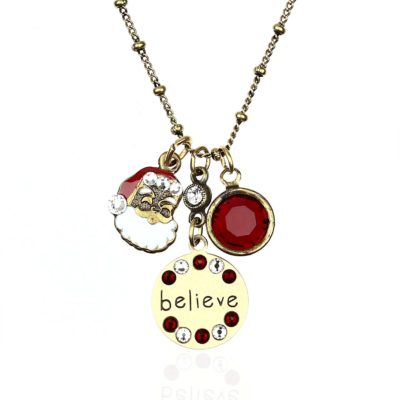 Believe in Santa Jumble Charm Necklace