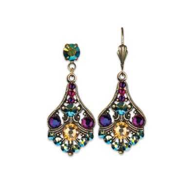 Beautiful Spectrum Multicolored Crystal Earrings
