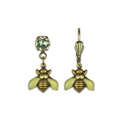 Shimmering Critters Crystal Bee Earrings