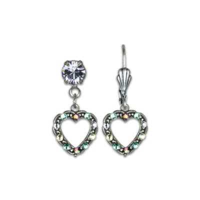 Mila Crystal Heart Earrings