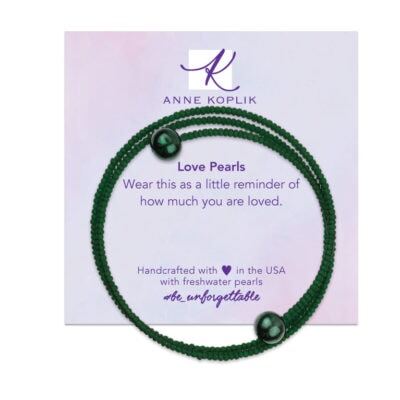 Matte Green Freshwater Pearl Wrap