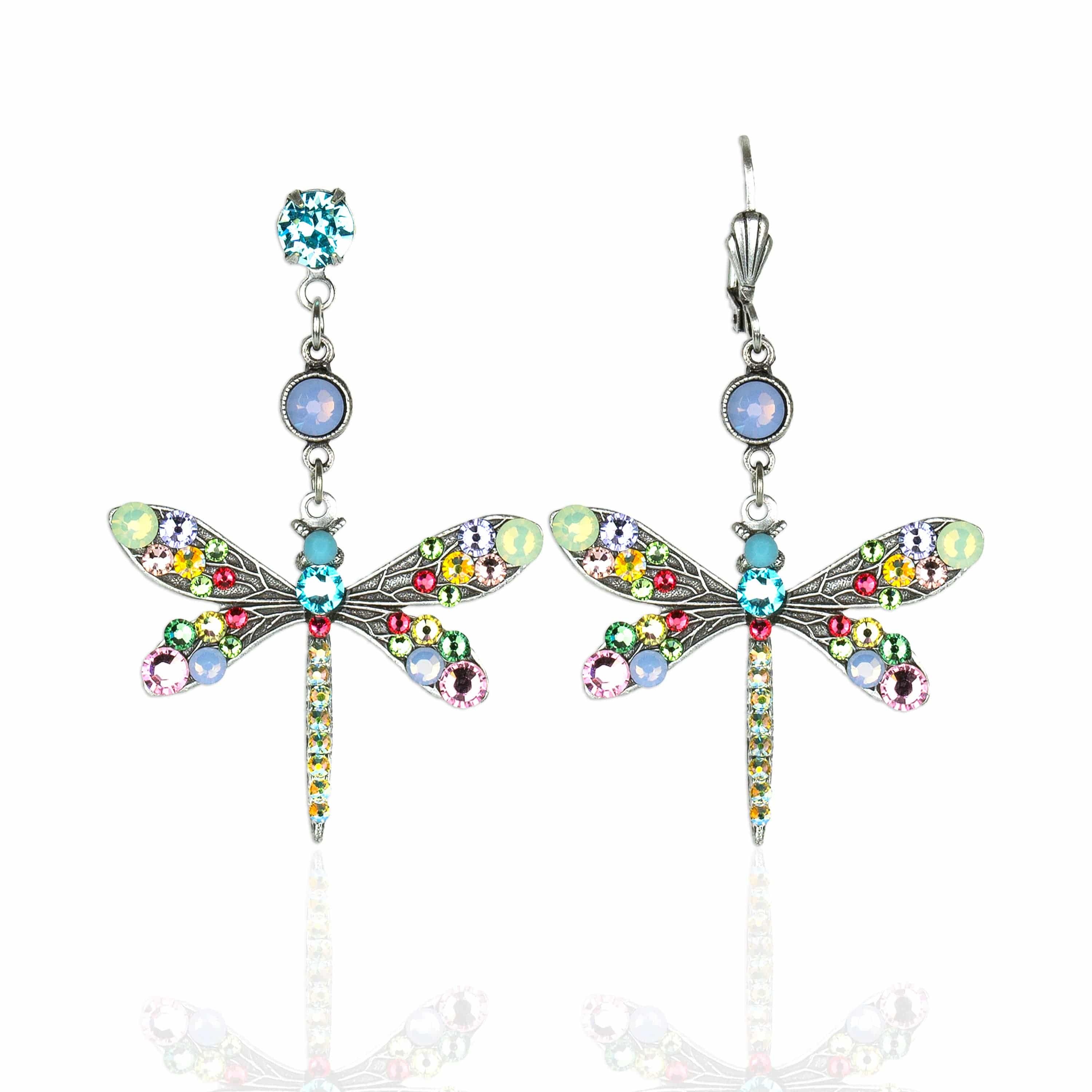 Primavera  Crystal Dragonfly Earrings