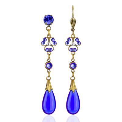 Coleus Crystal Drop Earrings