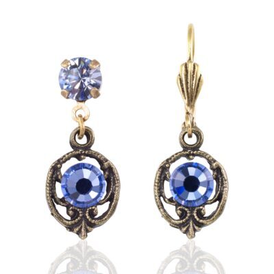 Madeline BlueViolet Classic Vintage Inspired Crystal Earring