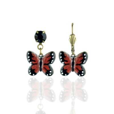 Halidae Monarch Butterfly Charm Earrings
