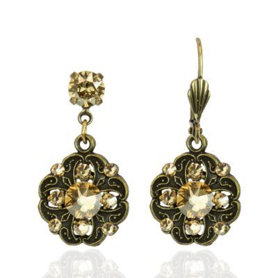 Phoebe Golden Crystal Earrings