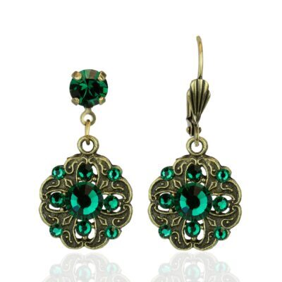 Phoebe Green Crystal Earrings