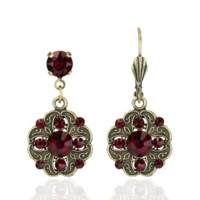 Phoebe Red Crystal Earrings