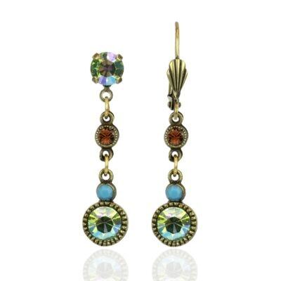 Enchanted Garden Multicolored Peridot Crystal Earrings