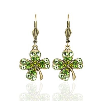 Erin Four Leaf Clover Charm Earrings