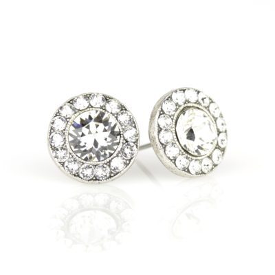 Halo Crystal Stud Earrings