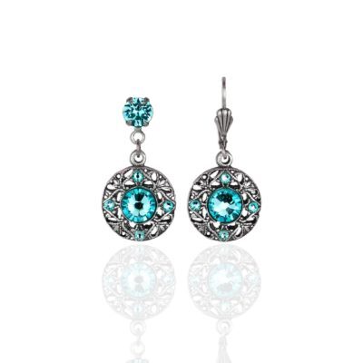 Lillian Light Turquoise Crystal Earrings