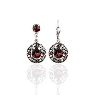 Lillian Red Crystal Earrings