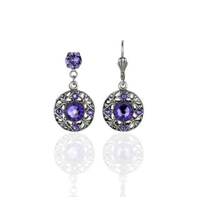 Lillian Tanzanite Crystal Earrings