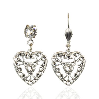 Crystal Love Heart Earrings