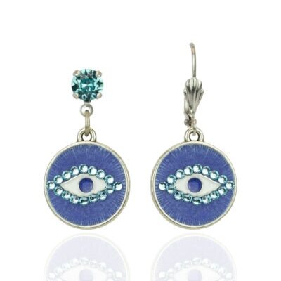 Azil Crystal Evil Eye Charm Earrings
