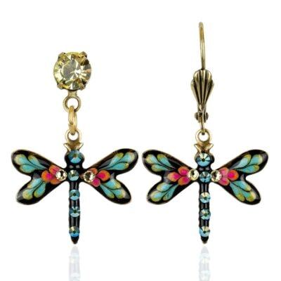 Kahala Rose Jill's Garden Crystal Dragonfly Earrings