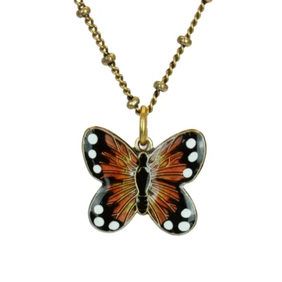 Small Mariposa Monarch Butterfly Necklace