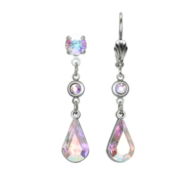 Classic Iridescent Crystal Teardrop Earring